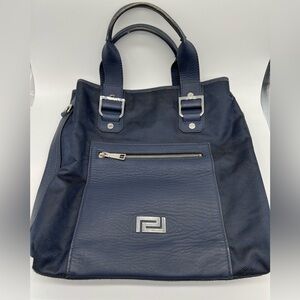 Versace Elegant Navy Blue Tote Bag